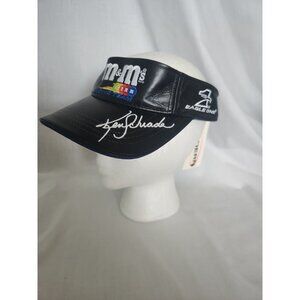 NWT NASCAR Black Leather Visor Ken Schrader Signature M&M Racing Eagle One